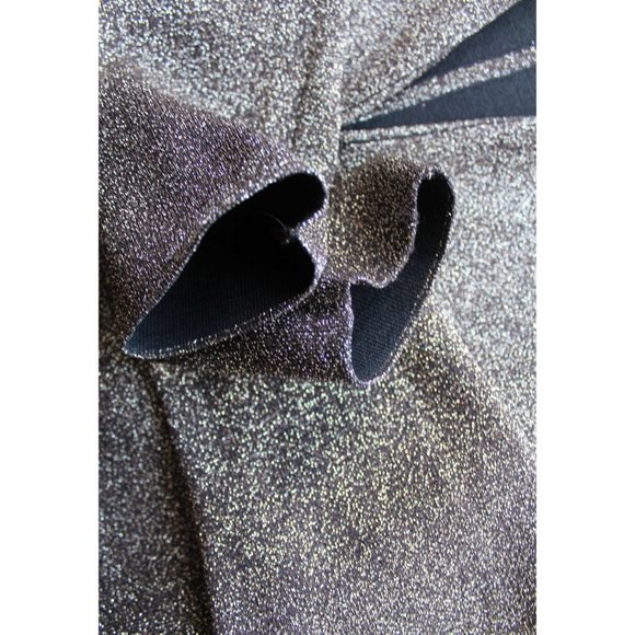 LK Bennett Lurex Plated Spark Cardigan Black/ Gold Size Medium - Picture 5 of 8